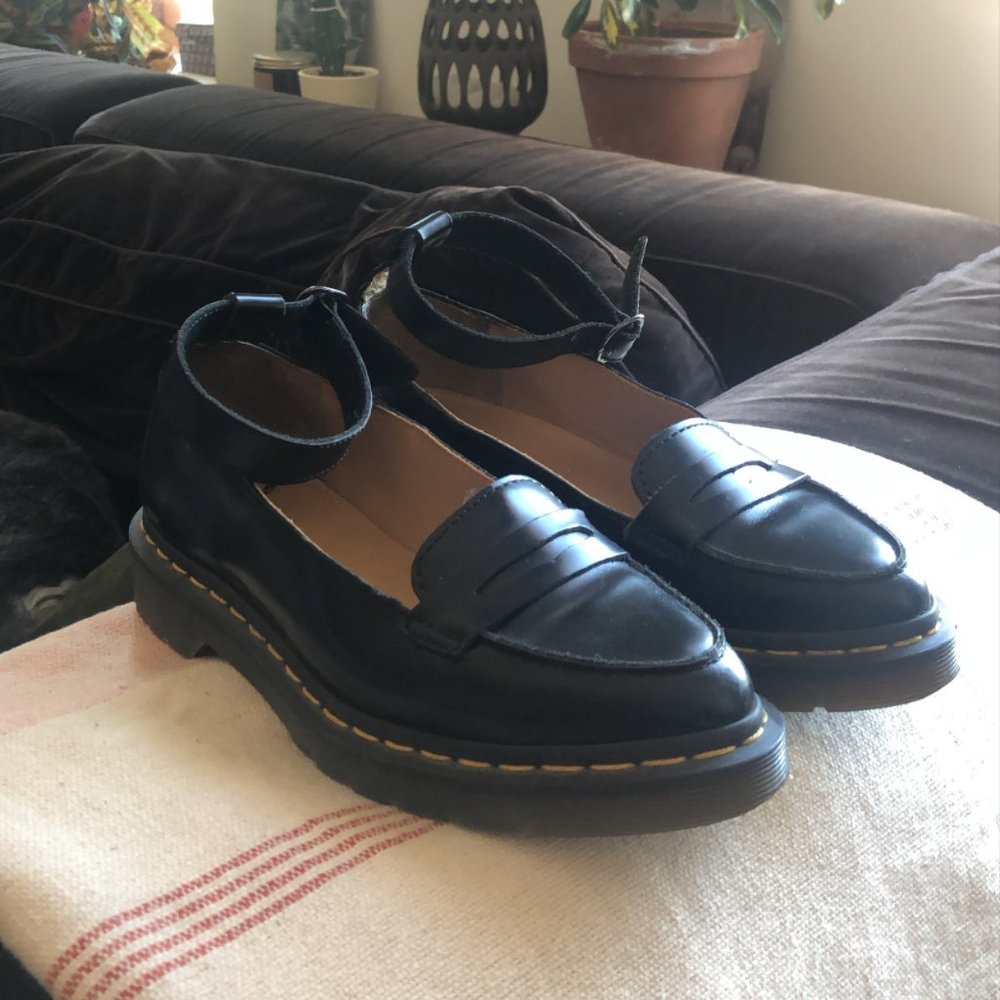 Dr. Martens Black Mary Janes w/ Ankle Straps